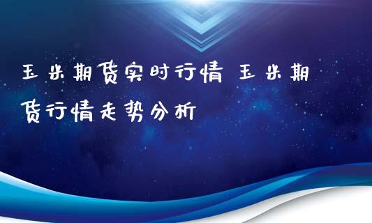 玉米期货实时行情 玉米期货行情走势分析_https://www.iteshow.com_期货知识_第2张