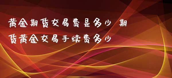 黄金期货交易费是多少 期货黄金交易手续费多少_https://www.iteshow.com_期货手续费_第2张