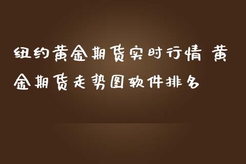 纽约黄金期货实时行情 黄金期货走势图软件排名_https://www.iteshow.com_期货百科_第2张