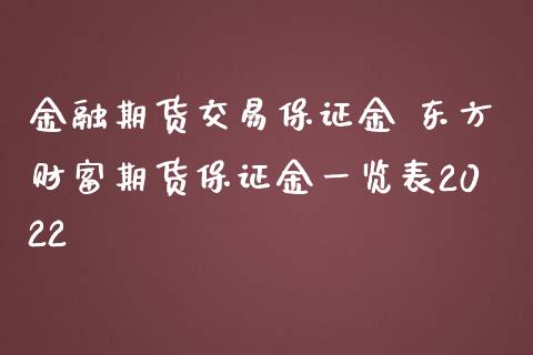 金融期货交易保证金 东方财富期货保证金一览表2022_https://www.iteshow.com_商品期权_第2张