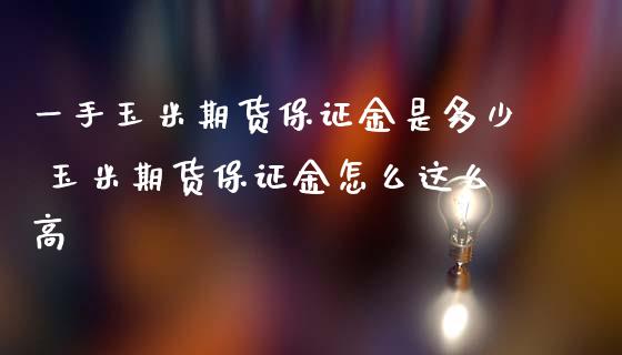 一手玉米期货保证金是多少 玉米期货保证金怎么这么高_https://www.iteshow.com_期货百科_第2张