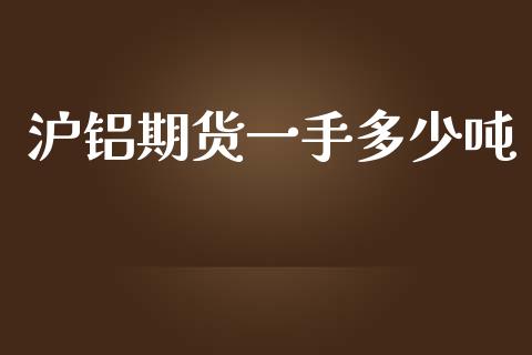 沪铝期货一手多少吨_https://www.iteshow.com_期货百科_第2张