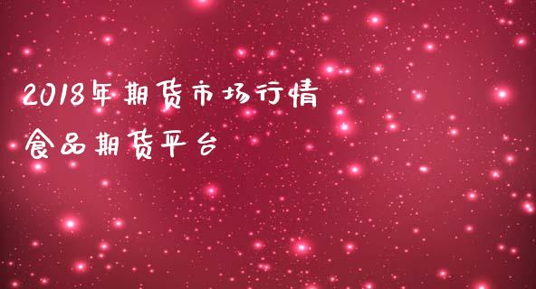 2018年期货市场行情 食品期货平台_https://www.iteshow.com_股指期权_第2张