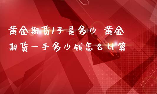 黄金期货1手是多少 黄金期货一手多少钱怎么计算_https://www.iteshow.com_股指期权_第2张