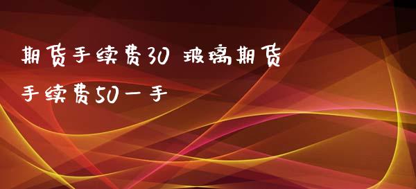 期货手续费30 玻璃期货手续费50一手_https://www.iteshow.com_股指期权_第2张