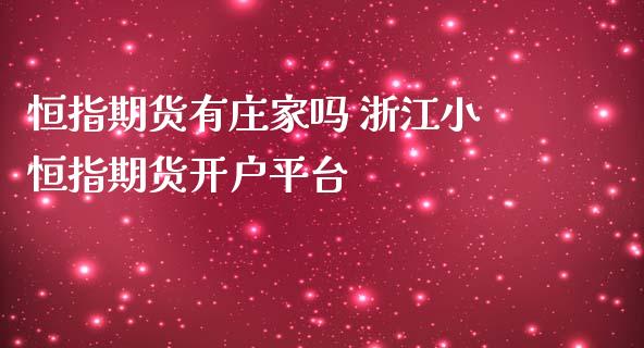 恒指期货有庄家吗 浙江小恒指期货开户平台_https://www.iteshow.com_期货百科_第2张