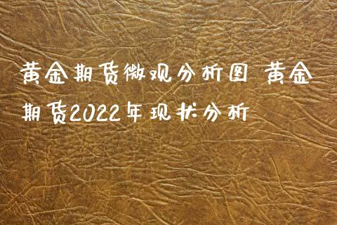 黄金期货微观分析图 黄金期货2022年现状分析_https://www.iteshow.com_商品期货_第2张