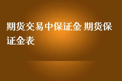 期货交易中保证金 期货保证金表_https://www.iteshow.com_原油期货_第2张