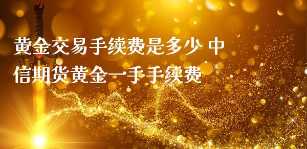 黄金交易手续费是多少 中信期货黄金一手手续费_https://www.iteshow.com_期货知识_第2张