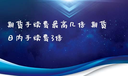 期货手续费最高几倍 期货日内手续费3倍_https://www.iteshow.com_股指期权_第2张