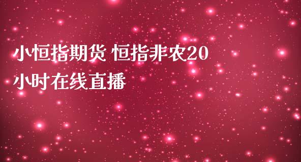 小恒指期货 恒指非农20小时在线直播_https://www.iteshow.com_期货开户_第2张