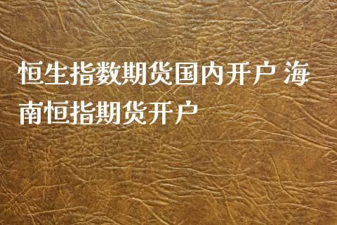 恒生指数期货国内开户 海南恒指期货开户_https://www.iteshow.com_股指期货_第2张