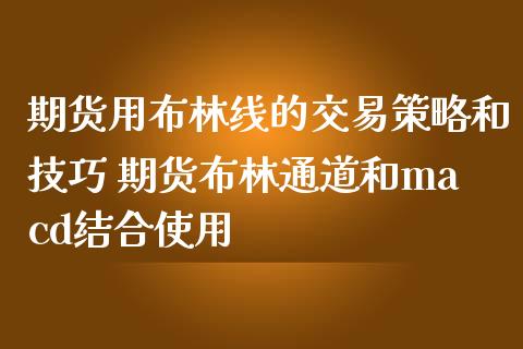 期货用布林线的交易策略和技巧 期货布林通道和macd结合使用_https://www.iteshow.com_股指期权_第2张