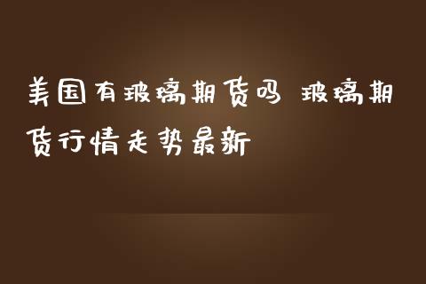 美国有玻璃期货吗 玻璃期货行情走势最新_https://www.iteshow.com_期货品种_第2张