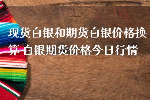 现货白银和期货白银价格换算 白银期货价格今日行情_https://www.iteshow.com_期货手续费_第2张