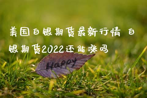 美国白银期货最新行情 白银期货2022还能涨吗_https://www.iteshow.com_期货开户_第2张