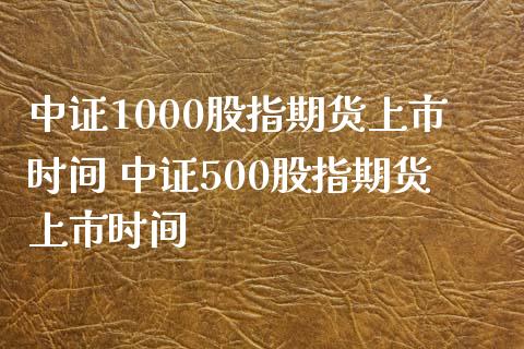 中证1000股指期货上市时间 中证500股指期货上市时间_https://www.iteshow.com_期货知识_第2张