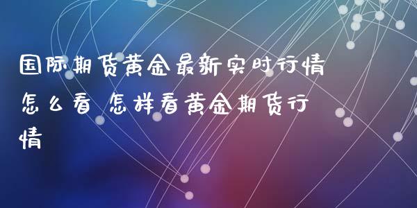 国际期货黄金最新实时行情怎么看 怎样看黄金期货行情_https://www.iteshow.com_期货品种_第2张