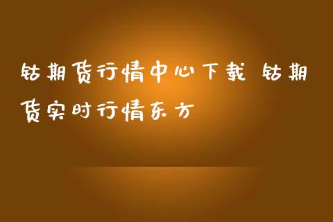 钴期货行情中心下载 钴期货实时行情东方_https://www.iteshow.com_股指期权_第2张