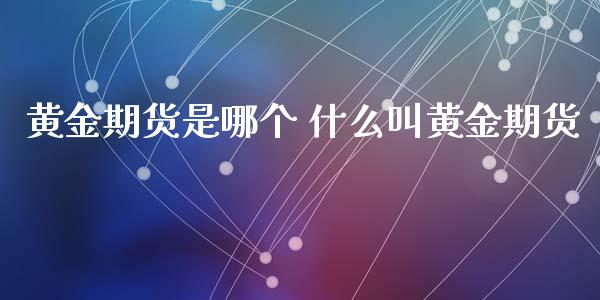 黄金期货是哪个 什么叫黄金期货_https://www.iteshow.com_原油期货_第2张