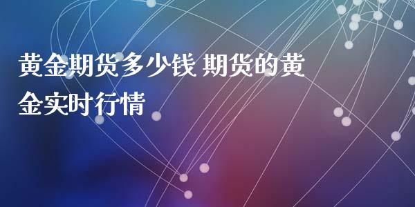 黄金期货多少钱 期货的黄金实时行情_https://www.iteshow.com_期货交易_第2张