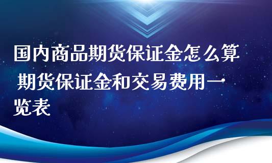 国内商品期货保证金怎么算 期货保证金和交易费用一览表_https://www.iteshow.com_期货公司_第2张