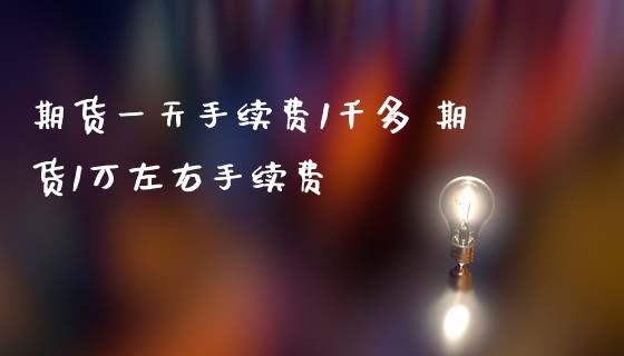 期货一天手续费1千多 期货1万左右手续费_https://www.iteshow.com_股指期货_第2张