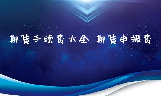 期货手续费大全 期货申报费_https://www.iteshow.com_期货手续费_第2张