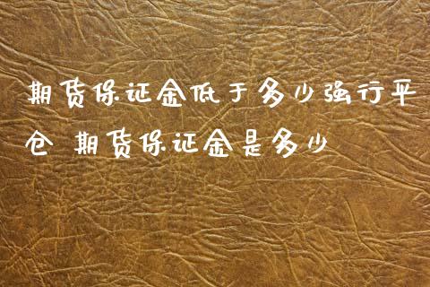 期货保证金低于多少强行平仓 期货保证金是多少_https://www.iteshow.com_期货品种_第2张