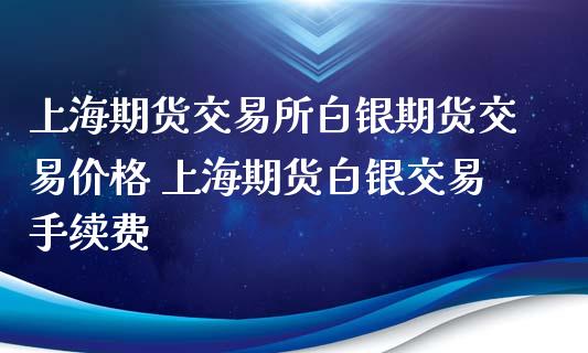 上海期货交易所白银期货交易价格 上海期货白银交易手续费_https://www.iteshow.com_期货交易_第2张