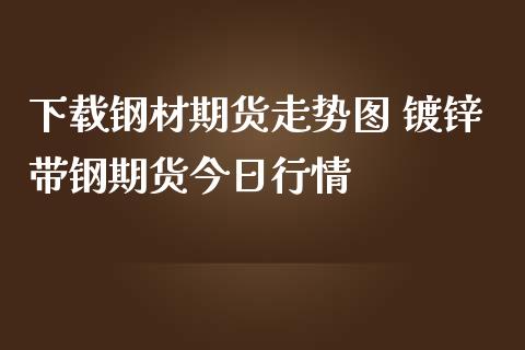 下载钢材期货走势图 镀锌带钢期货今日行情_https://www.iteshow.com_期货品种_第2张