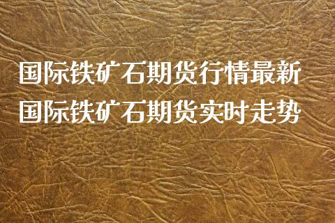 国际铁矿石期货行情最新 国际铁矿石期货实时走势_https://www.iteshow.com_期货开户_第2张