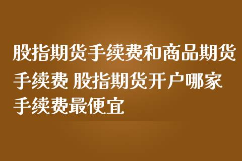 股指期货手续费和商品期货手续费 股指期货开户哪家手续费最便宜_https://www.iteshow.com_股指期权_第2张