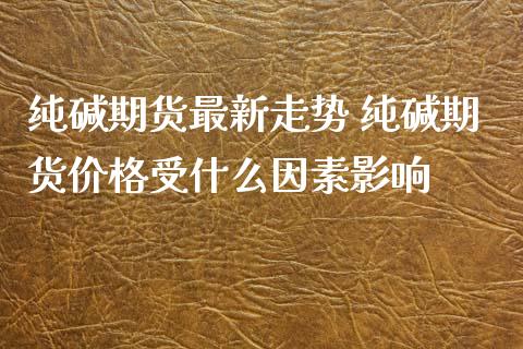 纯碱期货最新走势 纯碱期货价格受什么因素影响_https://www.iteshow.com_期货品种_第2张