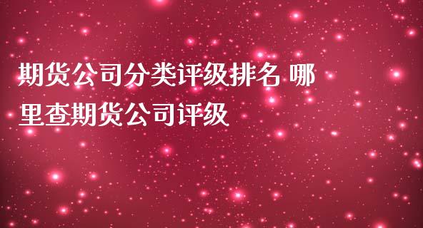 期货公司分类评级排名 哪里查期货公司评级_https://www.iteshow.com_股指期货_第2张