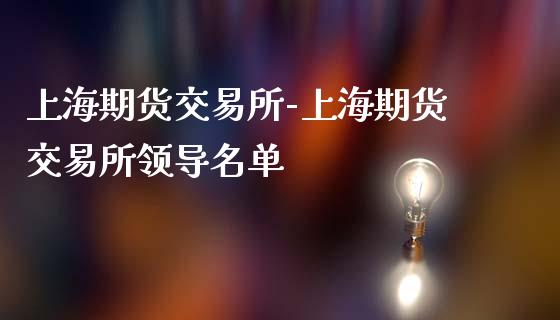 上海期货交易所-上海期货交易所领导名单_https://www.iteshow.com_期货开户_第2张