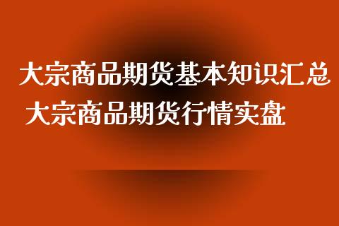 大宗商品期货基本知识汇总 大宗商品期货行情实盘_https://www.iteshow.com_期货开户_第2张