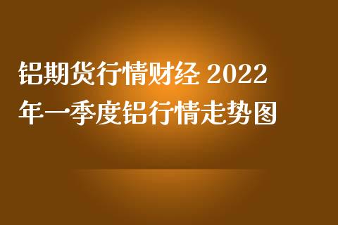 铝期货行情财经 2022年一季度铝行情走势图_https://www.iteshow.com_期货交易_第2张