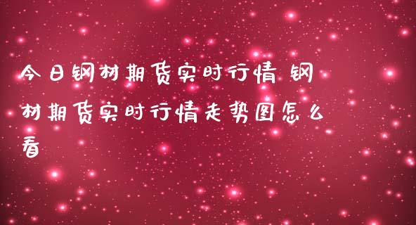 今日钢材期货实时行情 钢材期货实时行情走势图怎么看_https://www.iteshow.com_期货知识_第2张