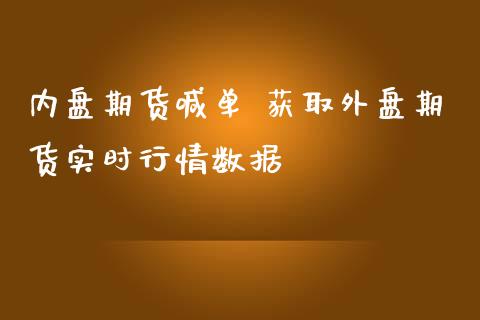 内盘期货喊单 获取外盘期货实时行情数据_https://www.iteshow.com_商品期权_第2张