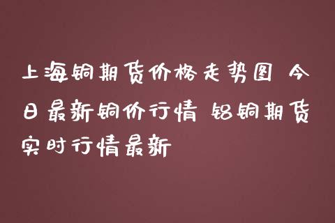 上海铜期货价格走势图 今日最新铜价行情 铝铜期货实时行情最新_https://www.iteshow.com_期货知识_第2张