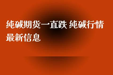 纯碱期货一直跌 纯碱行情最新信息_https://www.iteshow.com_商品期货_第2张