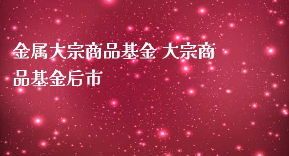 金属大宗商品基金 大宗商品基金后市_https://www.iteshow.com_商品期权_第2张