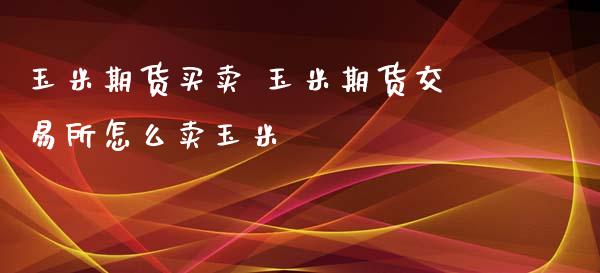 玉米期货买卖 玉米期货交易所怎么卖玉米_https://www.iteshow.com_期货品种_第2张