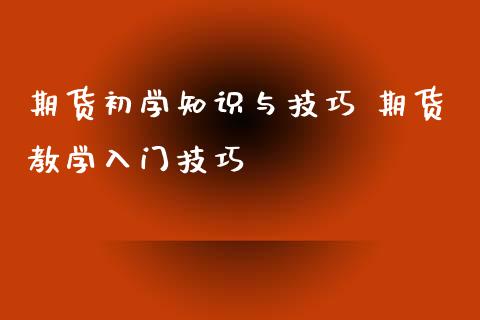 期货初学知识与技巧 期货教学入门技巧_https://www.iteshow.com_股指期权_第2张