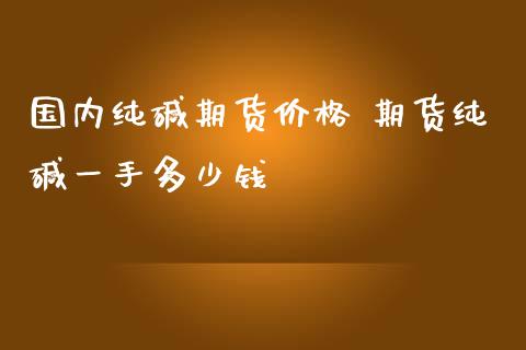 国内纯碱期货价格 期货纯碱一手多少钱_https://www.iteshow.com_期货百科_第2张