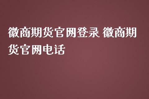 徽商期货官网登录 徽商期货官网电话_https://www.iteshow.com_商品期货_第2张