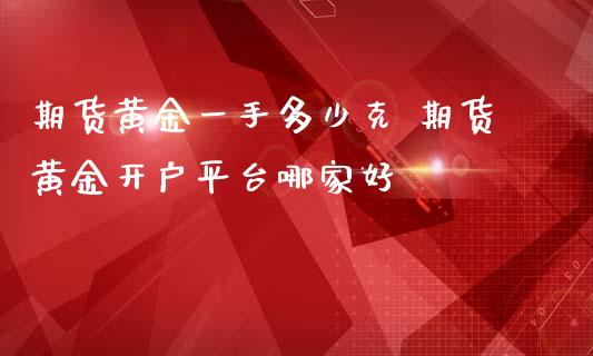 期货黄金一手多少克 期货黄金开户平台哪家好_https://www.iteshow.com_期货公司_第2张