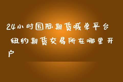 24小时国际期货喊单平台 纽约期货交易所在哪里开户_https://www.iteshow.com_股指期货_第2张