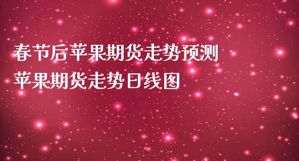 春节后苹果期货走势预测 苹果期货走势日线图_https://www.iteshow.com_期货交易_第2张